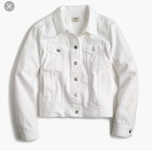 J. Crew Jackets & Blazers - J Crew white denim jacket summer 17 size M